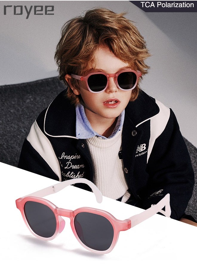 Royee - New Children's Foldable Sunglasses, Polarized Foldable Sunglasses, Sun Protection Sunglasses for Age 2-4 6-8 10-12 Boys Girls Boys and Girls - Image 1