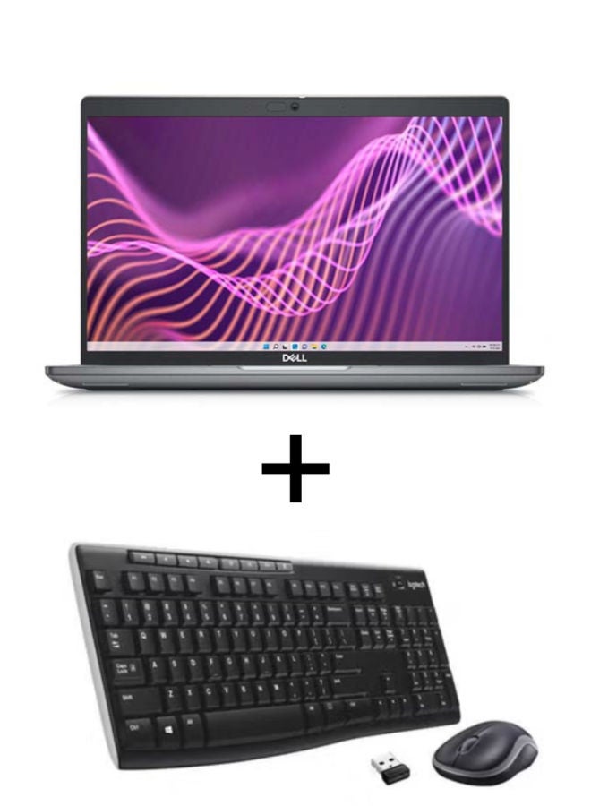 ديل لابتوب LATITUDE 5440 بشاشة 14 بوصة عالية الدقة بالكامل / معالج Intel Core i5-1335U / ذاكرة تخزين 8 جيجابايت / قرص SSD بسعة 512 جيجابايت / معالج رسومات Intel Iris XE / مع لوحة مفاتيح وماوس لاسلكيين Logitech Mk270 اللغة الإنجليزية grey - Image 1