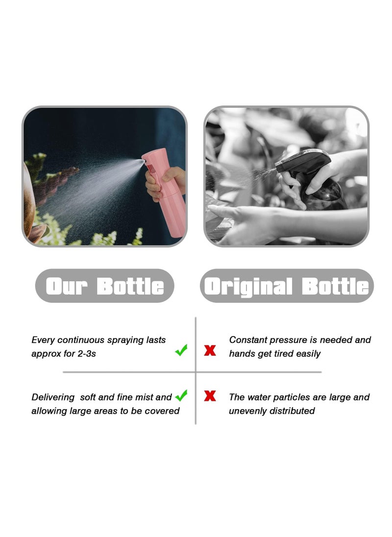 KHAJUL Continuous Spray Bottle, 200ml Hair Mister Spray Bottle, Fine Mist Water Spray Bottle for Salons,Barber, Plants, Skin Care, Cleaning (Pink)  - Image 5
