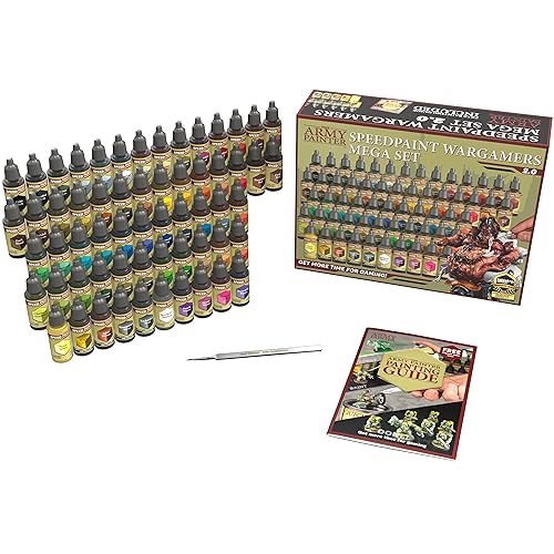 The Army Painter, Speedpaint Wargamers Mega Paint Set 2.0, 60 x 18ml Speedpaints, incl. 4 metallics, 1 Medium & 1 Free Brush for miniature and model painting - Image 2