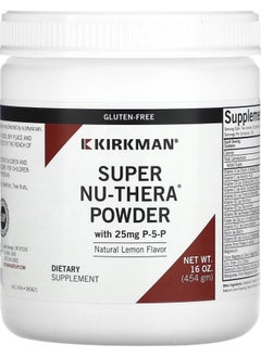 Kirkman Labs Super Nu-Thera Powder with P-5-P Natural Lemon 16 oz (454 gm) 
