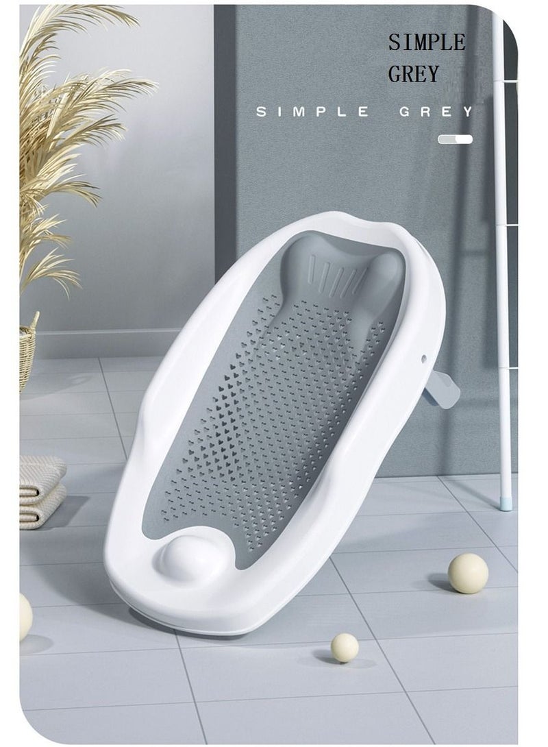 BABY PLUS Adjustable Baby Bathtub Holder For Newborns Shower Rack Gray - Image 1