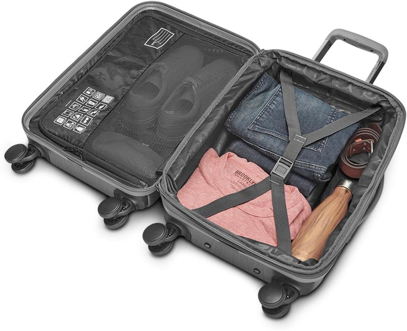 Solo New York Reserve CarryOn 22 Spinner Made from Recycled Materials Grey - Image 4