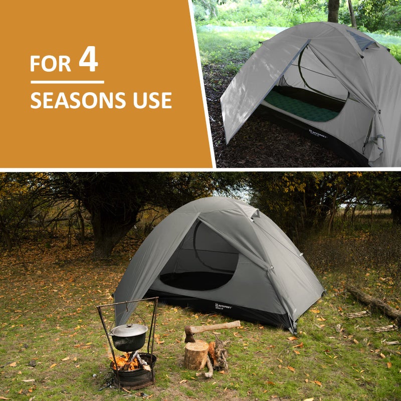 Bessport Camping Tent 1 Person Tent Waterproof Two Doors Backpacking Tent Easy Setup Lightweight for Outdoor, Hiking Mountaineering Travel - Image 5