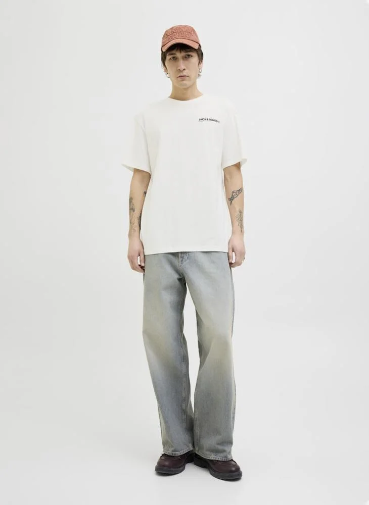 JACK & JONES Jjhawaii Logo Crew Neck T Shirt