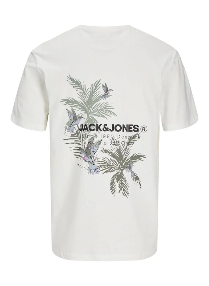 JACK & JONES Jjhawaii Logo Crew Neck T Shirt