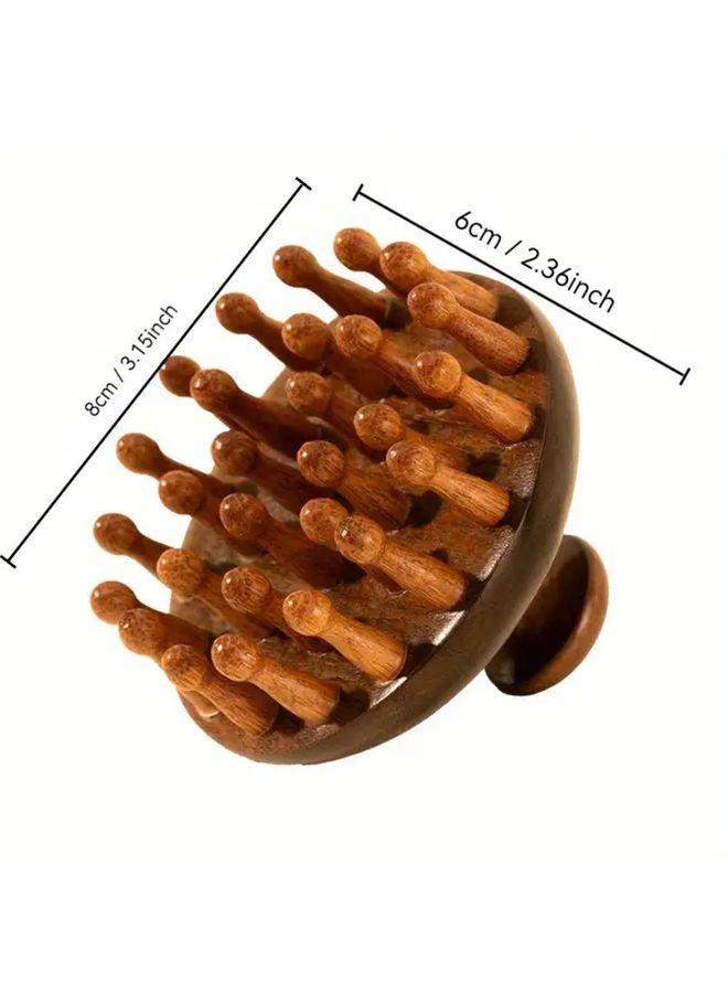 مشط تدليك خشب الصندل، أداة تنظيف مسارات الطاقة في فروة الرأس، للعناية بالشعر والصحة، مقاس واحد - Image 5