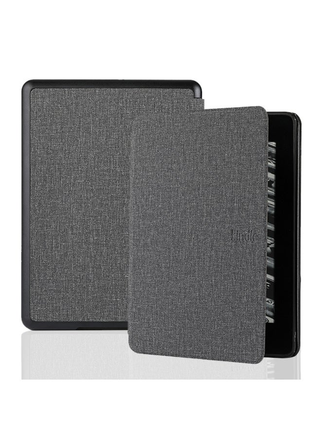 جراب حماية لجهاز Kindle Paperwhite 12th 7 inch 2024 - اللون: قماش أسود - الطراز الملائم: Kindle Paperwhite 12th 7 inch 2024 - Image 3