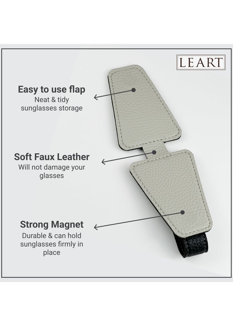 LeArt Sunglass Holder for Car – Car Sunglasses Holder | Car Accessories | Automobile Accessories | Sun Visor Car I Suitable for All Car Models (Black Triangle)  - Image 5