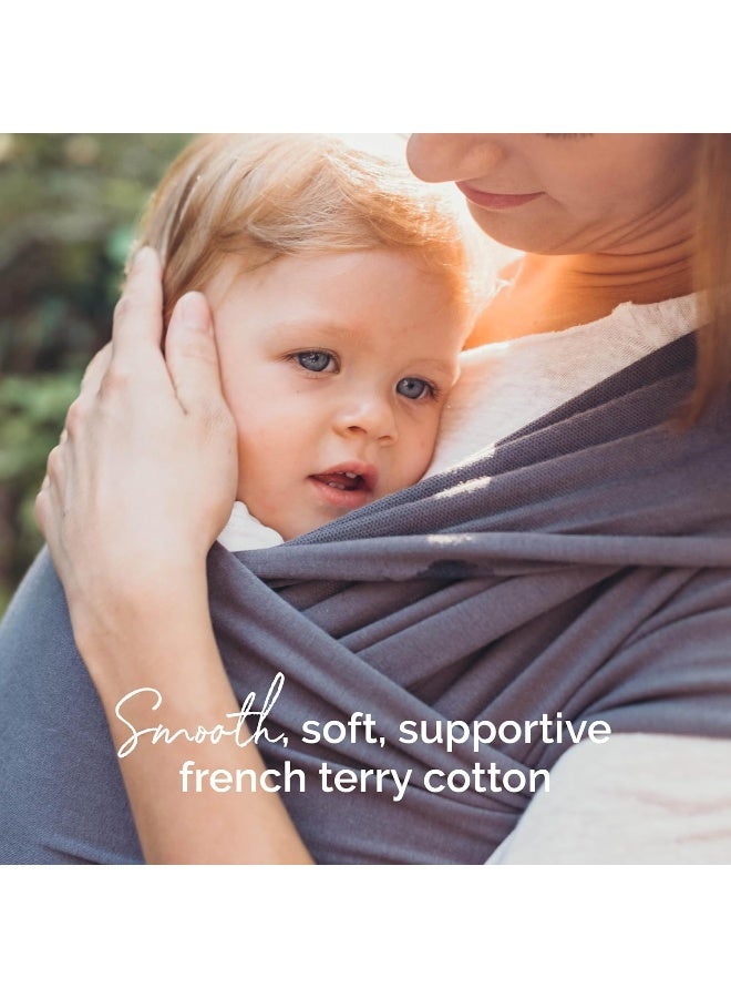 Boba Baby Wrap Carrier - Original Baby Sling Carrier for Newborns (7-35 lbs), Soft, Secure, Hands-Free & Ergonomic, Ideal for Comfortable Bonding, New Parents (Organic Dark Grey) - Image 4