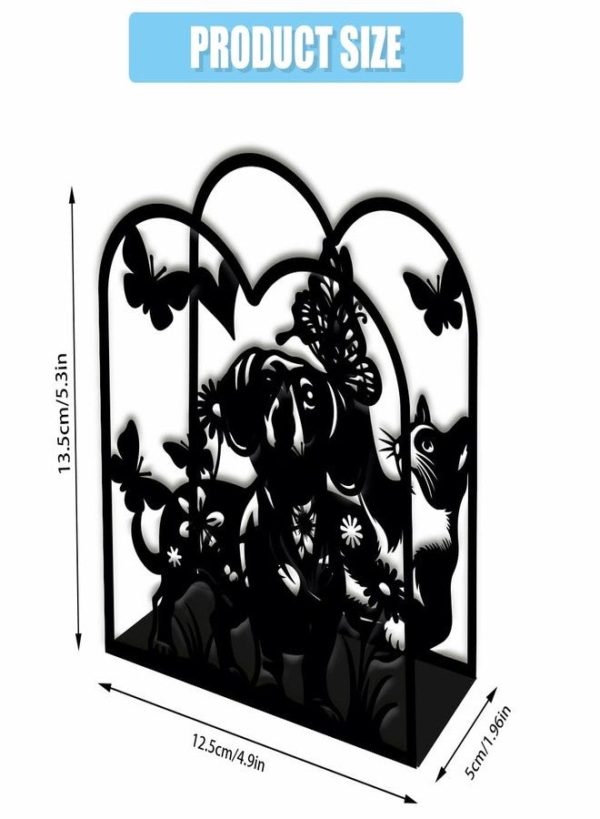SUPERDANT Cat and Dog Napkin Stand Metal Tissue Holder Organizer Animals Paper Napkins Holders for Kitchen Serviette Holder Dispenser Home Dining Room Dinner Party Farmhouse Table Decoration - Image 2