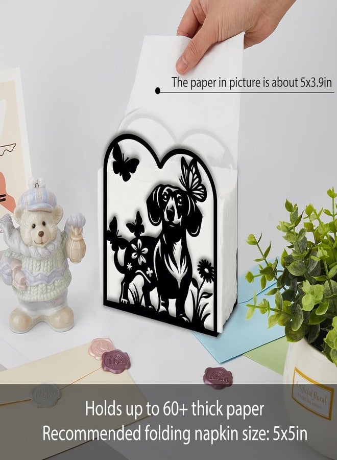 SUPERDANT Cat and Dog Napkin Stand Metal Tissue Holder Organizer Animals Paper Napkins Holders for Kitchen Serviette Holder Dispenser Home Dining Room Dinner Party Farmhouse Table Decoration - Image 3