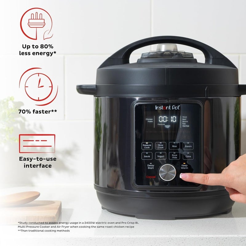 Instant Pot Duo Plus Whisper Quiet Multi-Cooker 9-in-1 Cooking: pressure cook, slow cook, rice, steam, sauté, yogurt, sous vide, cake, keep warm Dishwasher-safe lid, 2 Years Manufacturer's Warranty - Image 2