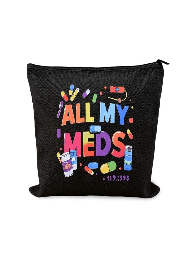 YangQian Zippered Pouch for Medical Supplies Daily Medicine Bag for Nurse Bag Essential Items Funny Medicine Pouch Pharmacist Pharmacy Toiletry Bags Canvas Practitioner Cosmetic Bags Patient Doctor Gift Ideas - Image 1