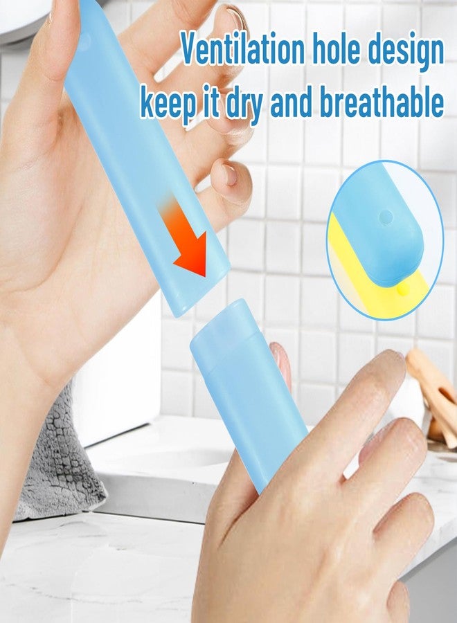 PLMMOUT 24 PCS Large Travel Toothbrush Holders, Portable Plastic Toothbrush Case, Travel Toothbrushes Storage Cases for Home, Business and Travel, 6 Assorted Colors, 0.79×1.02×7.64 Inch - Image 4