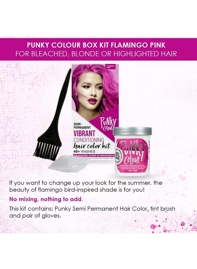 Punky Colour Box Kit Flamingo Pink - For Bleached, Blonde Or Highlighted Hair, Non-Damaging Hair Dye, Vegan, Ppd And Paraben Free, Conditions Hair, Vibrant Hair Color, Lasts Up To 35 Washes