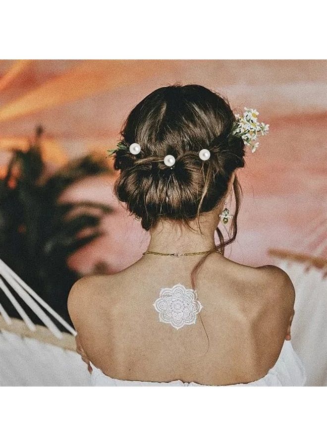 Honbay 10PCS Black Round Head Spiral Bobby Hair Pins Twist Screw Hair Pins Spin Pins Bun Stick Pick 14mm Dia Pearl - Image 4