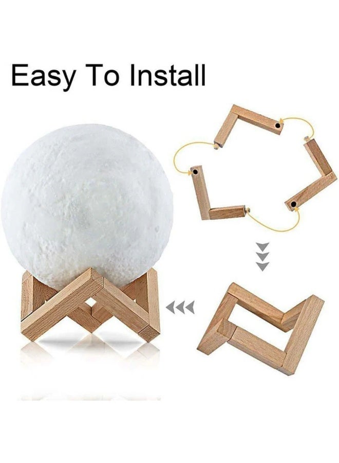 DAR AL SALAM Moon Lamp Quran Speaker With Remote And USB Cable Model SQ-510 White/Beige - Image 4