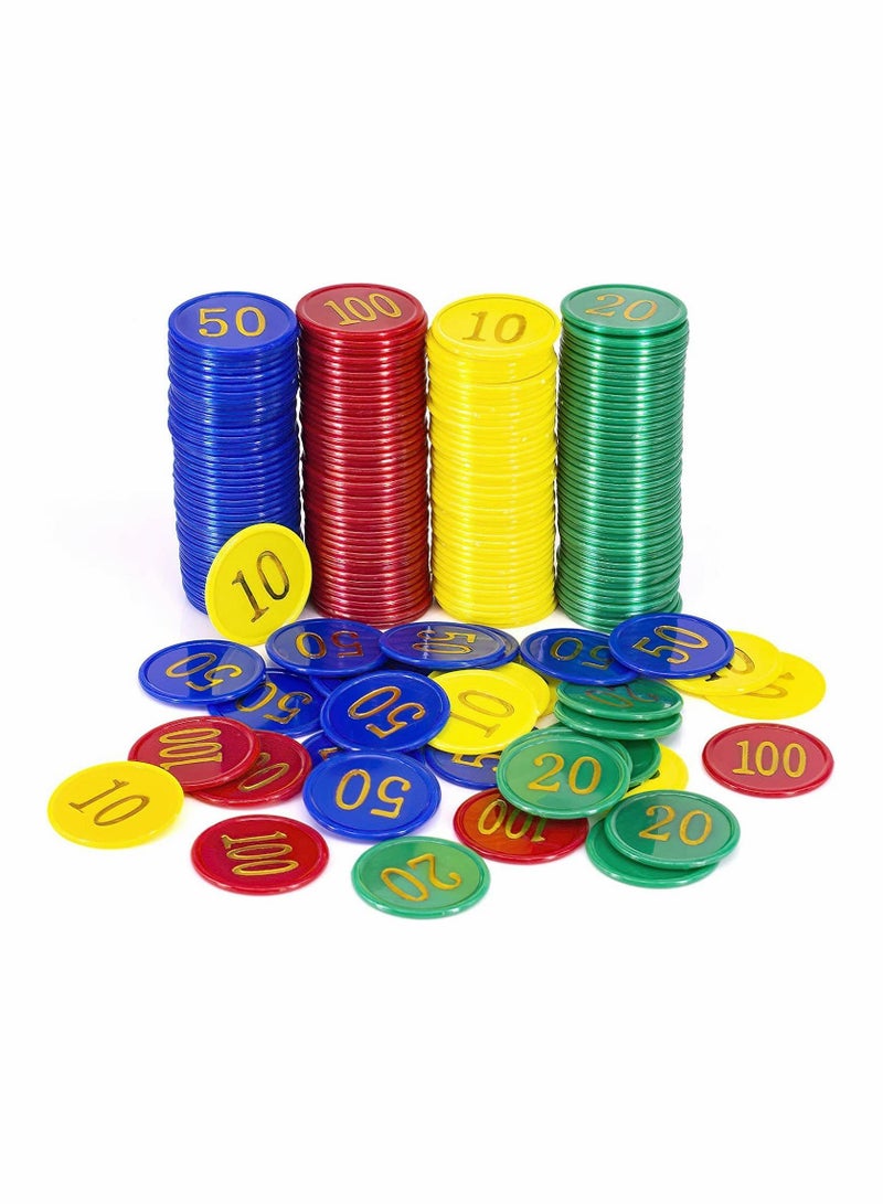 Plastic Counting Chips Set with Storage Box - Ideal for Home Games, Kids Play, and Math Learning - 160 Pieces - Image 2