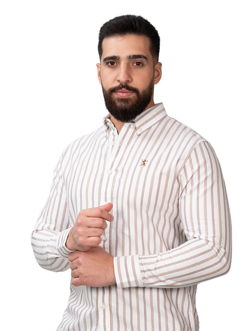 GIORDANO Men's Oxford Long Sleeve Shirt - Image 4