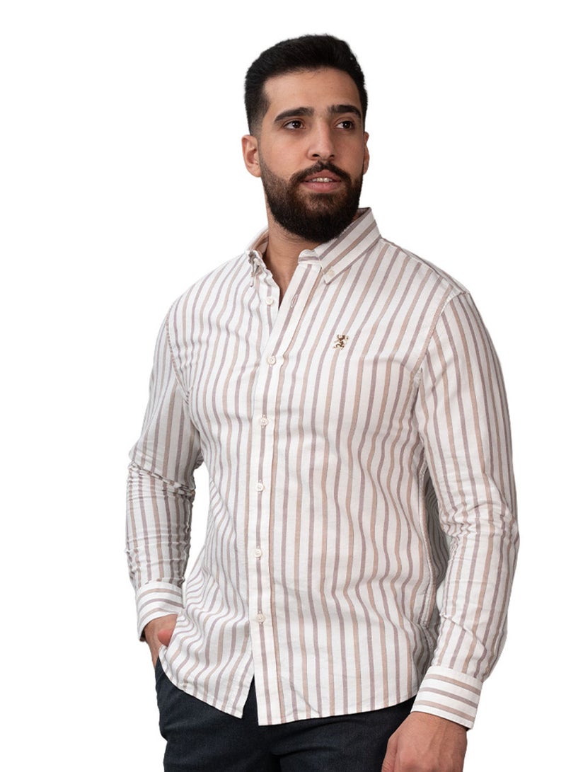 GIORDANO Men's Oxford Long Sleeve Shirt - Image 1