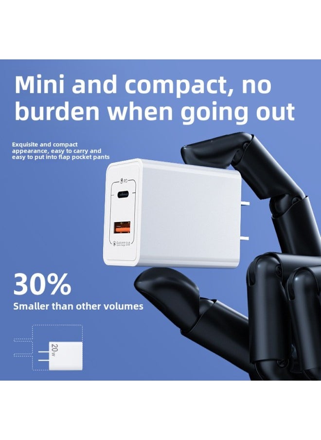 Generic - 3C Certified 20W Fast Charging PD USB Multi-interface Charging Head For Apple Huawei Xiaomi Mobile Phone Charger-Color:10W PD USB ] - Image 1