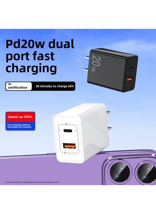 Generic - 3C Certified 20W Fast Charging PD USB Multi-interface Charging Head For Apple Huawei Xiaomi Mobile Phone Charger-Color:10W PD USB ] - Image 1