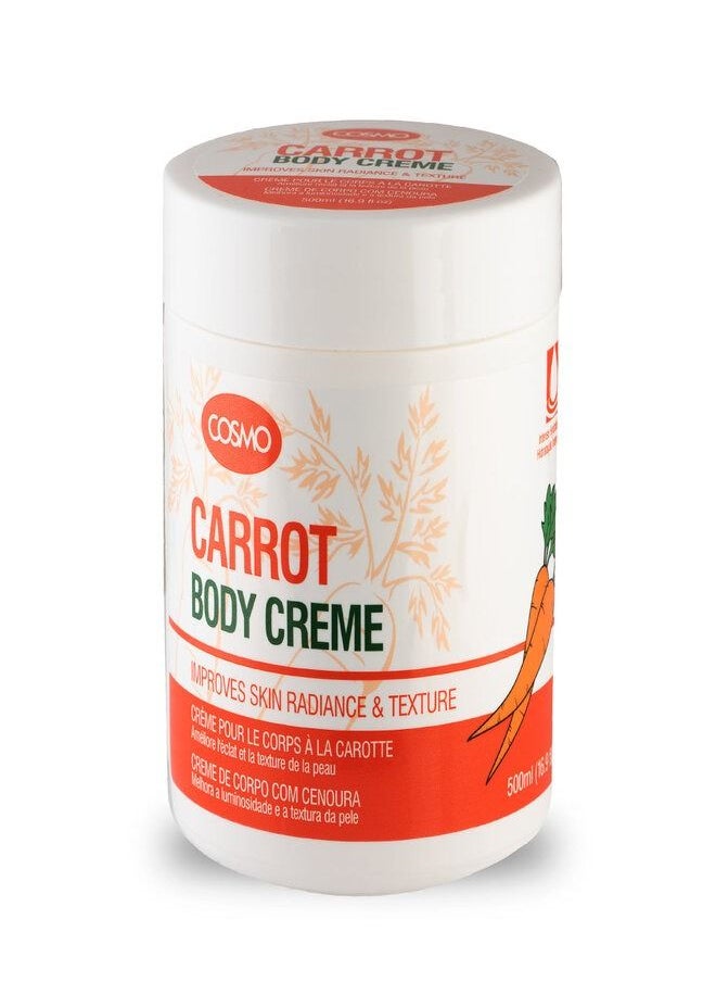 COSMO Cosmo Carrot Body Cream 500ML, Improves Skin Radiance & Texture 