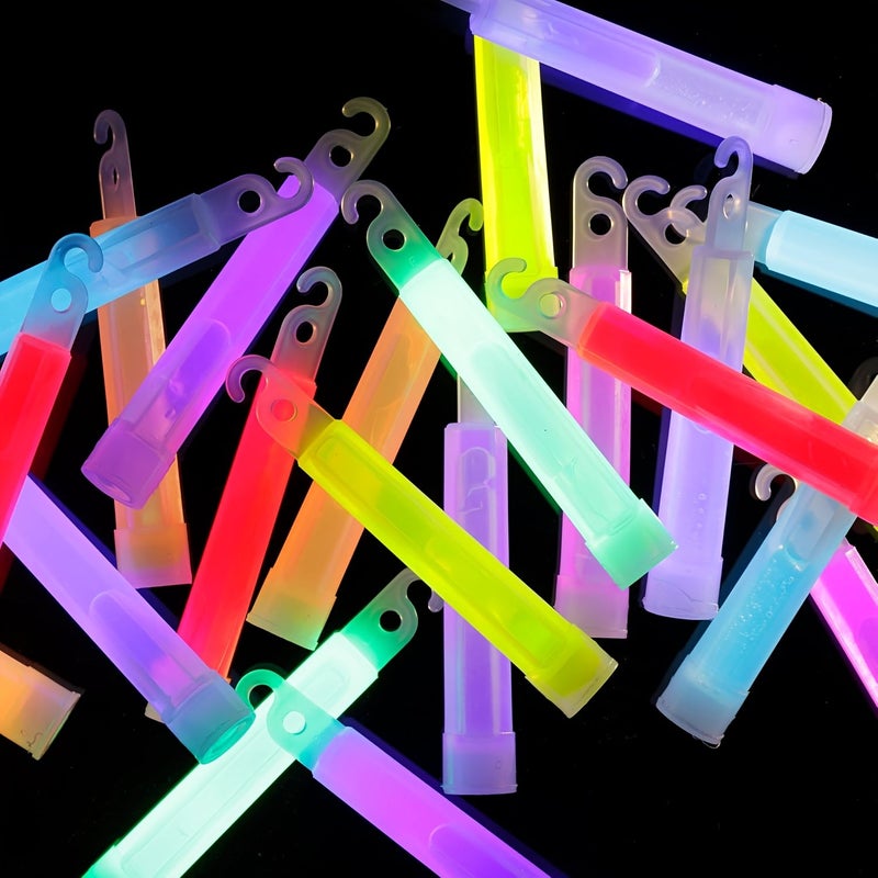 24 Pcs White 4 Inch Glow Sticks Glow in The Dark Party Supplies With 9 Hour Duration Emergency Bright Sticks For Camping Hiking Parties Kids Activities Blackouts Storms Merry Christmas Random Colors - Image 5