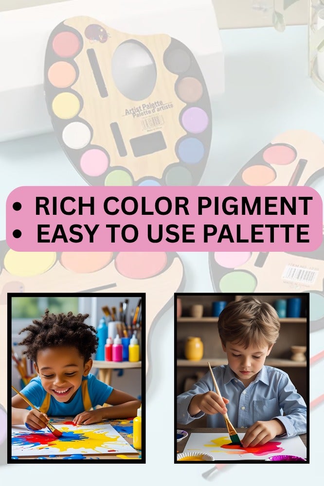 Generic 12-Color Watercolor Paint Set with Brush for Artists Kids and Adults Art and Craft Supplies – Non-Toxic, Bright Colors, Kid-Friendly Art Palette - Image 4