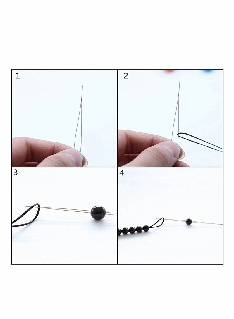 Y&D Beading Needles, 6 Sizes Beads Needles Big Eye Collapsible Set for Jewelry Making with Needle Bottle 18 Pieces - Image 4