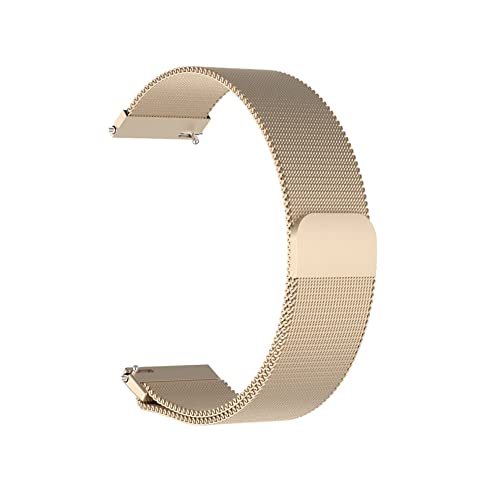 T TECLUSIVE Luxury Magnetic Metal Chain Strap 19mm Compatible for Noise Colorfit Pro 2 / Oxy/Pulse/Beat and Boat Storm Watch | Precise Fit | Adjustable Magnetic 19mm Watch Band (Gold) - Image 1