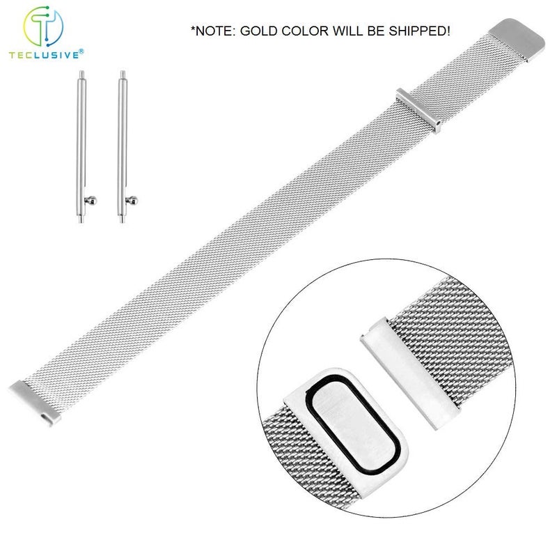 T TECLUSIVE Luxury Magnetic Metal Chain Strap 19mm Compatible for Noise Colorfit Pro 2 / Oxy/Pulse/Beat and Boat Storm Watch | Precise Fit | Adjustable Magnetic 19mm Watch Band (Gold) - Image 4