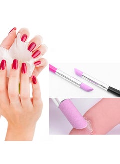 Excefore Pumice Stone Nail File Cuticle Stone Pusher, 30 Pcs 3 Color Nail Art Pen Cuticle Remover Trimmer Buffer Manicure Tools Nail Sanding Sticks for Household Beauty Salon Peeling Dead Skin Repairing  - Image 3