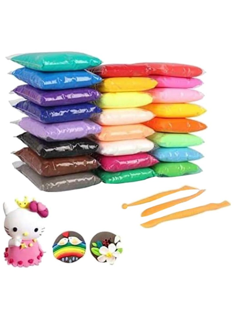 Generic Generic Model Air Dry Clay Fun Toy, Creative Art DIY Crafts (Clay Pack of 12Pcs Bags + tools)