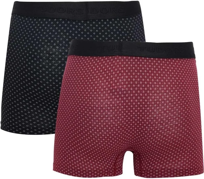 Tudors Men's 2-Piece Cotton Lycra Flexible Fabric Boxer