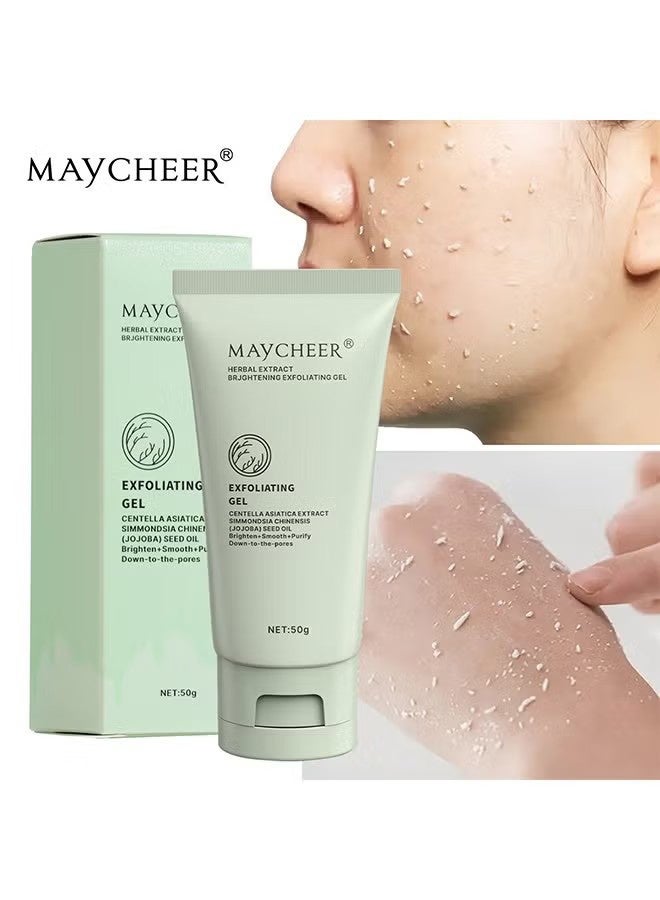 مايتشير جل تقشير مضيء مستخرج من الأعشاب 50 جرام، تقشير خفيف، مرطب ومضيء للبشرة، يحسن حالة البشرة، مناسب لجميع أنواع البشرة، جل تقشير. - Image 1