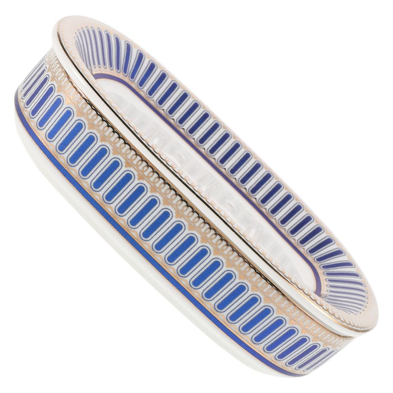 Self Draining Ceramic Soap Dish with Blue Stripes Porous Soap Holder Tray for Bathroom Shower Kitchen - Image 2