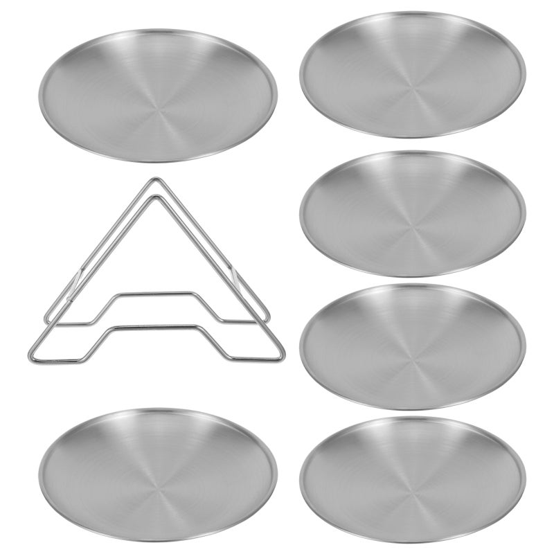🍳 طبق تقديم دائري من الفولاذ المقاوم للصدأ لحفلات الطعام والبوفيه 10 20x8 20 سم - Image 1