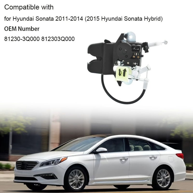 Trunk Latch Actuator Compatible With Hyundai Sonata 2009 2014 Replaces Trunk Lid Lock Latch 81230 3Q000 - Image 4
