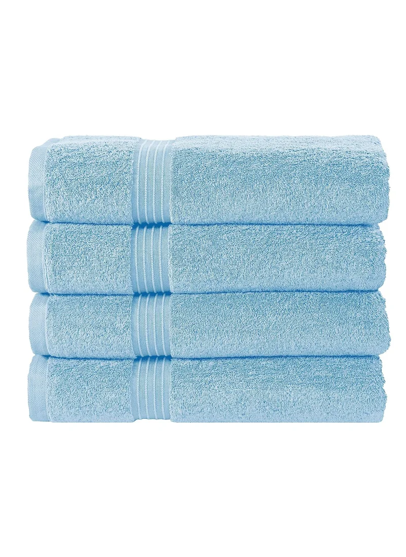 Bliss Casa 4-Piece 100% Combed Cotton 550 GSM Quick Dry Highly Absorbent Thick Soft Hotel Quality For Bath And Spa Bathroom Towel Set Burgundy 70x140cm