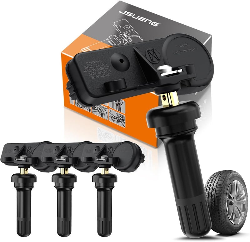 Jsueng TPMS Sensor 13586335 GM Tire Pressure Monitoring System Sensor 315MHZ Compatible with Buick Cadillac Chevy GMC Pontiac Saturn Set of Four (4) - Image 1