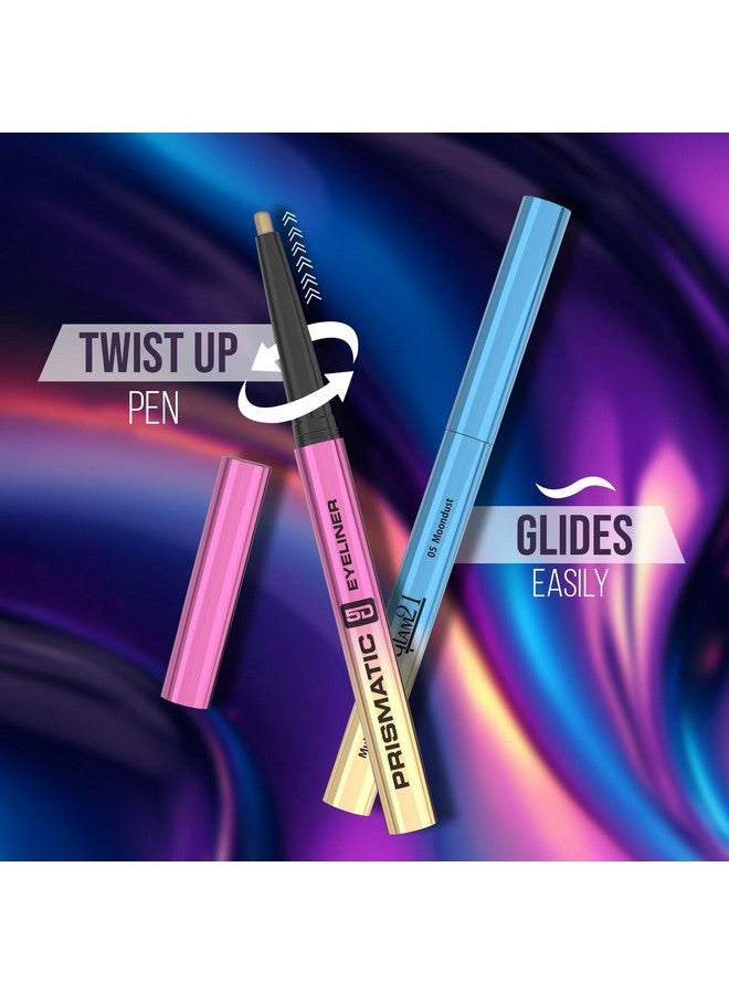 Glam 21 Glam21 Prismatic 5D Eyeliner| Waterproof|Smudge Proof|Long Lasting Eyeliner With Easy Application|Creamy Formula|Multichrome Effect Bold Color Payoff | 05-Moondust - Image 5