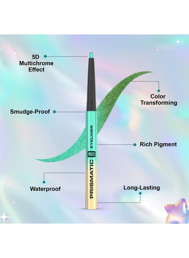 Glam 21 Glam21 Prismatic 5D Eyeliner| Waterproof|Smudge Proof|Long Lasting Eyeliner With Easy Application|Creamy Formula|Multichrome Effect Bold Color Payoff | 05-Moondust - Image 4