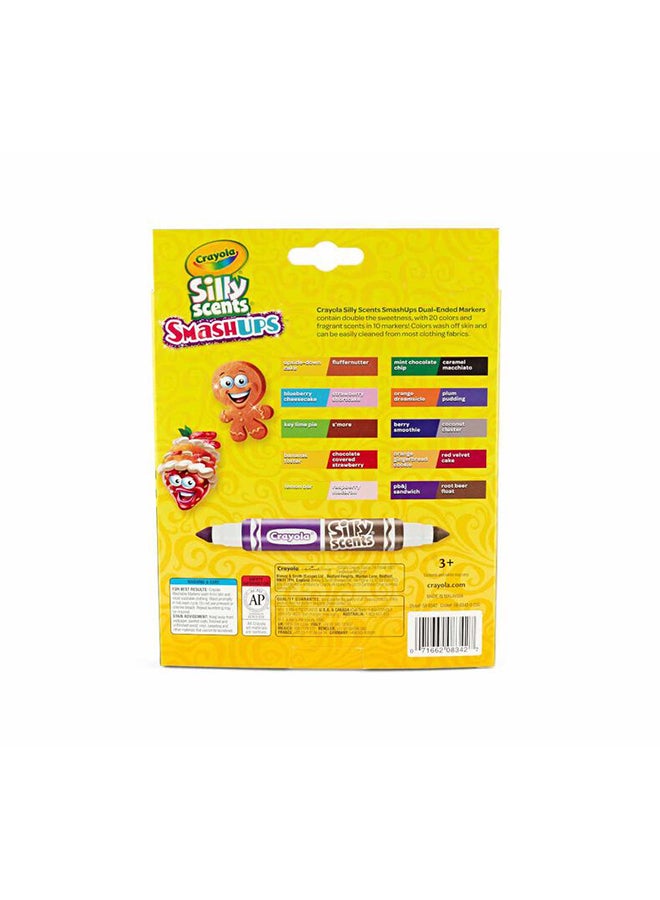 Crayola 10 Count Silly Scents Smash Ups, Broad LIne Dual-Ended  Washable Markers - Image 5