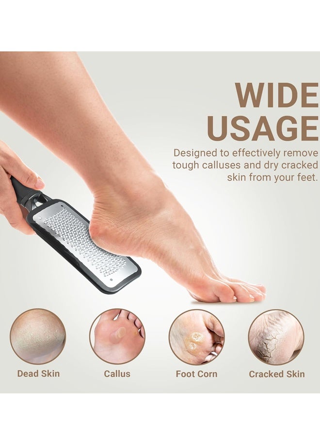 Foot File Callus Remover for Feet Care - Stainless Foot Scrubber Dead Skin Remover for Wet and Dry Foot - Image 3