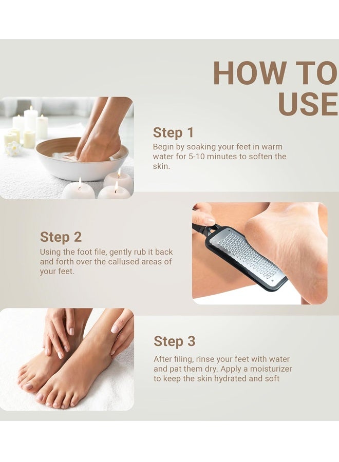 Foot File Callus Remover for Feet Care - Stainless Foot Scrubber Dead Skin Remover for Wet and Dry Foot - Image 5