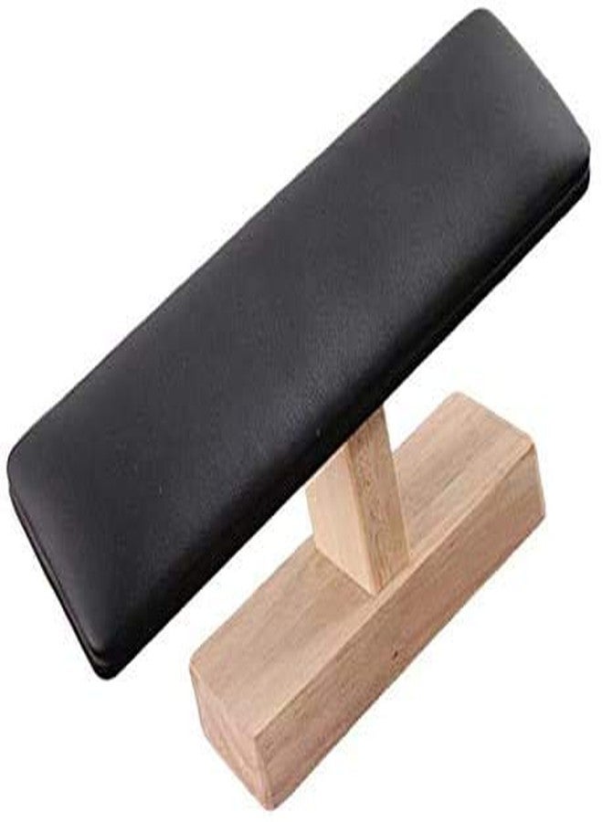 FRECI Wood T-Bar Watch Display Stand Jewelry Organizer Holder for Watch Bracelet Earring Bangle Pendants Key Organizer - Black PU - Image 5