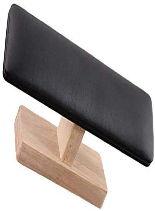 FRECI Wood T-Bar Watch Display Stand Jewelry Organizer Holder for Watch Bracelet Earring Bangle Pendants Key Organizer - Black PU - Image 4