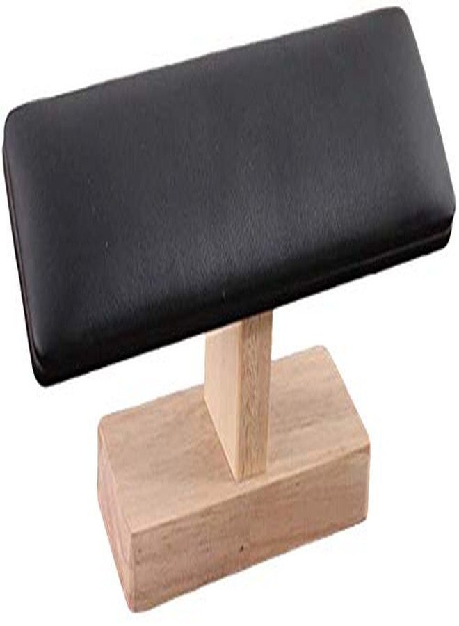 FRECI Wood T-Bar Watch Display Stand Jewelry Organizer Holder for Watch Bracelet Earring Bangle Pendants Key Organizer - Black PU - Image 2